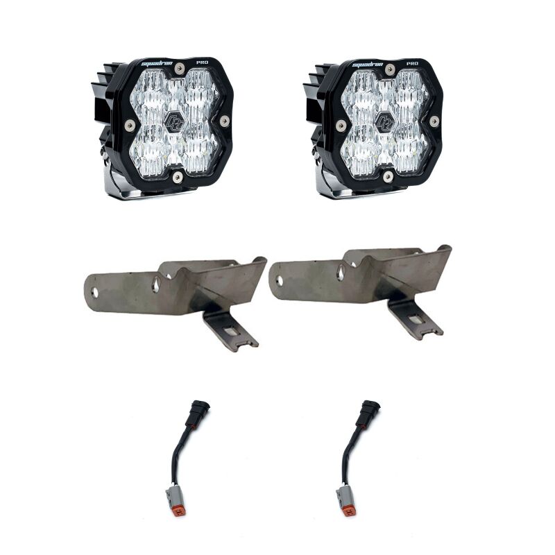 Ford Super Duty Fog Light Pocket Kit - Baja Designs - Squadron 2.0 Pro - `99-`10